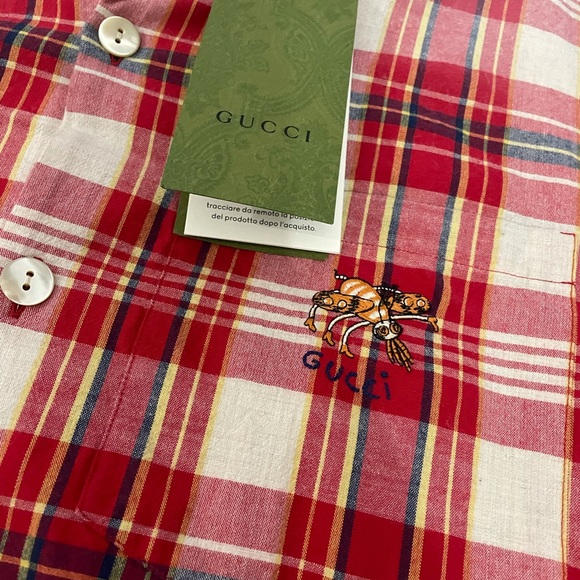 Gucci Mens Ouverture Short-Sleeved Bowling Shirt  Sz 48/M - Picture 6 of 10
